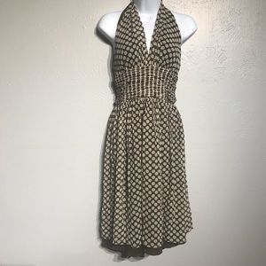 MAGGY LONDON SILK HALTER DRESS sz 4